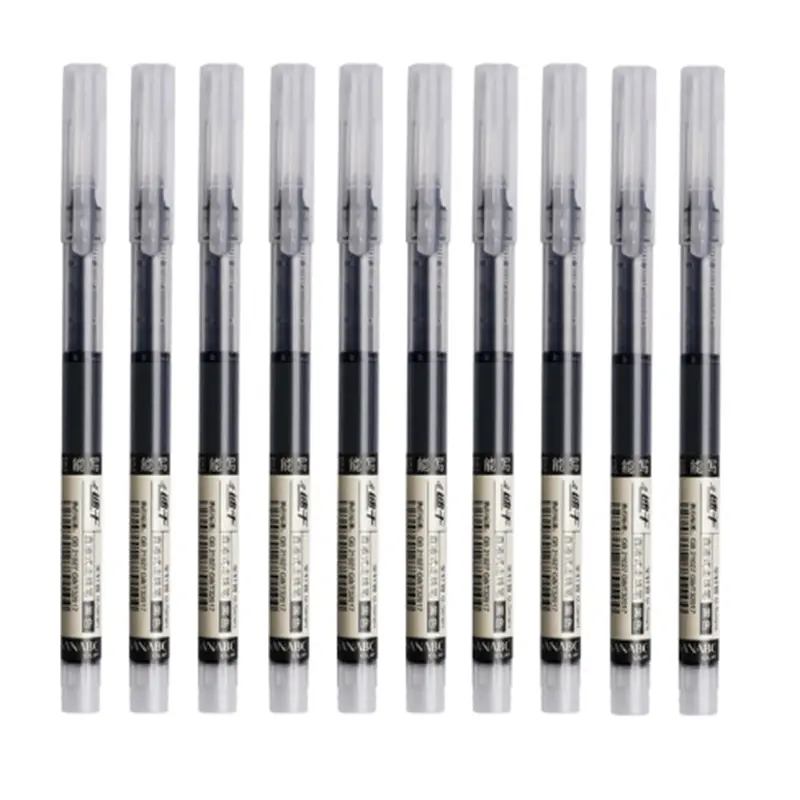 10/20Pcs Quick Dry Gel Pens, 0.5mm Fine Tip, Black and Blue Ink - Smooth Writing for School and Office, Durable Transparent Pen Body, Writing Pens, Fine Point Pens, Rollerball Pen Set, Office Stationery Supplies