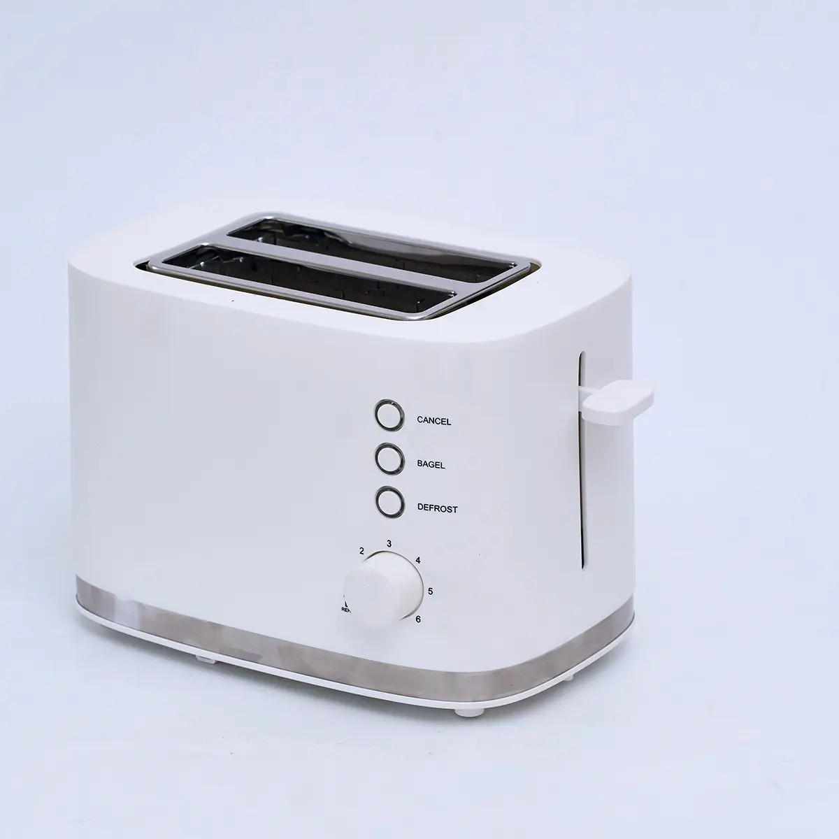 2-Slice Stainless Steel Toaster with Touch Sensor Control, 6 Adjustable Browning Levels, Removable Tray, Compact Space-Saving Lightweight Automatic Breakfast Machine for Household Use (325x153x175mm)