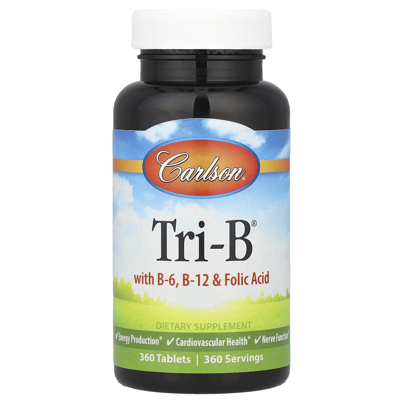 Carlson Tri-B® with B-6, B-12 & Folic Acid, 360 Tablets