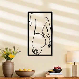 Metal Wall Decor, Abstract Sexy Line Art Painting, Modern Home Decoration, Perfect for Living Room, Bedroom, Bathroom, Hallway, Birthday Gift, Party Gift
