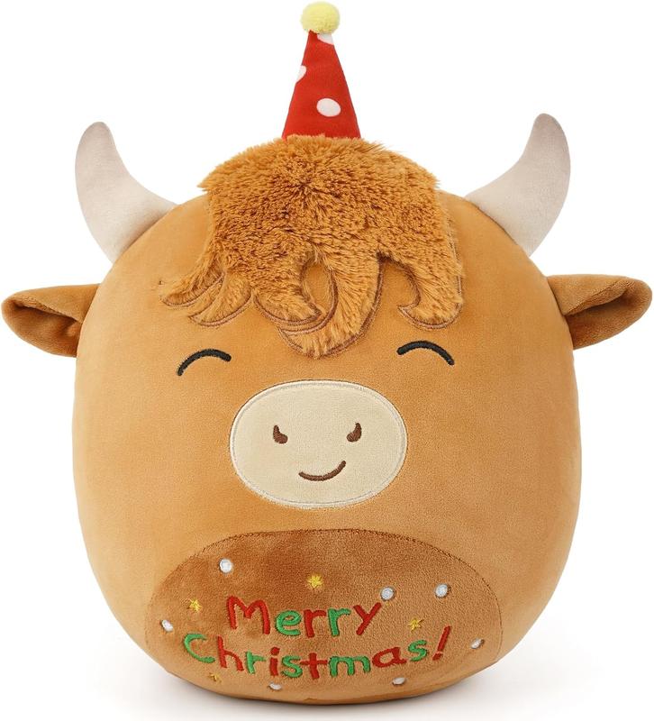 14'' Highland Cow Stuffed Animals Plush Pillows, Scottish Highland Cattle Plushies, Soft Stuffed Cow Plush Toys for Cuddle & Squish, Highland Cow Decor Highland Cow for Kid Adult