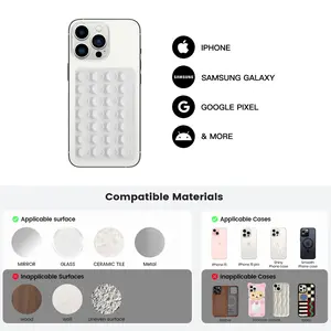 2-Pack Suction Cup Phone Mount – Double-Sided Sticky Holder for iPhone & Android (Mirror, Glass, Car)