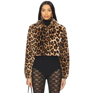 superdown Valdis Faux Fur Jacket in Brown
