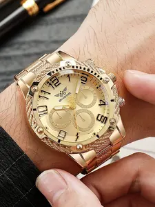 Men's business fashion stainless steel quartz watch Fashionable Wristwatch Fashionable Stylish Watch