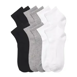 12 Pairs Unisex Cushion Quarter Socks Cotton Blend Athletic Sports Workout Running Socks Comfort Cozy Sweat-absorbing Anti-Slip Comfy Value Pack