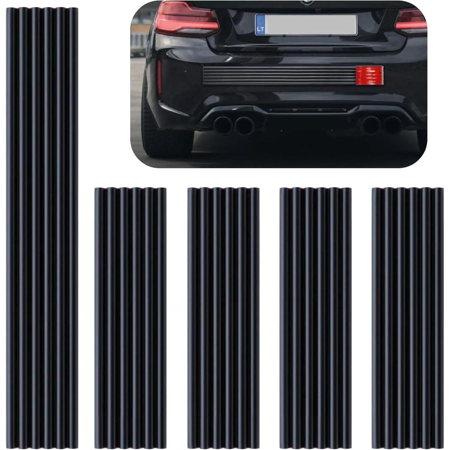 Car Bumper Protector Guard, Strong Self Adhesive Rubber Rear Front Bumper Guard for SUV Cars Trucks, No Residue Anti Scratch & Anti-Colision Bumper
