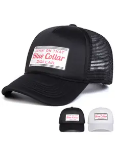 Unisex Blue Collar Baseball Cap, Adjustable Woven Sun Protection Hat, Casual Fitted Design for Spring & Fall Outdoor Activities