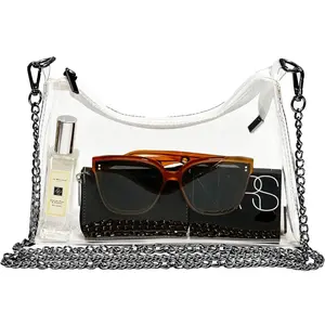 Lackycc Clear Crossbody Bag Shoulder Bag Clear Purse for Women Small Transparent Concert Approved