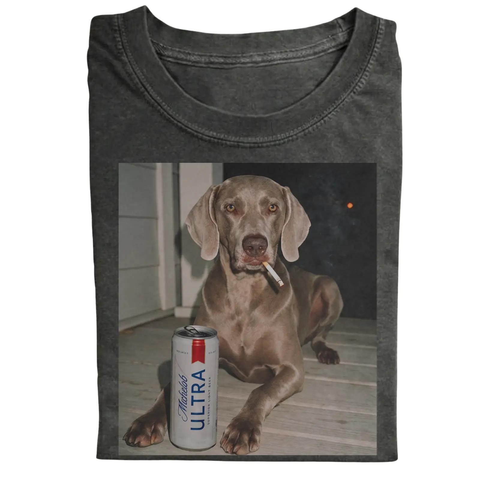 Funny Weimaraner Beer T-Shirt, Vintage 90s Chill Dog Meme Tee, Bar Pub Party Graphic, Unisex Fit Design, Gift for Dog Lovers