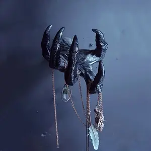 Demon Claw & Devil's Eye Resin Pendant, Witchy Arm Wall Art for Halloween Decor, Unique Design, Perfect for Spooky Home Decoration, Indoor Decoration