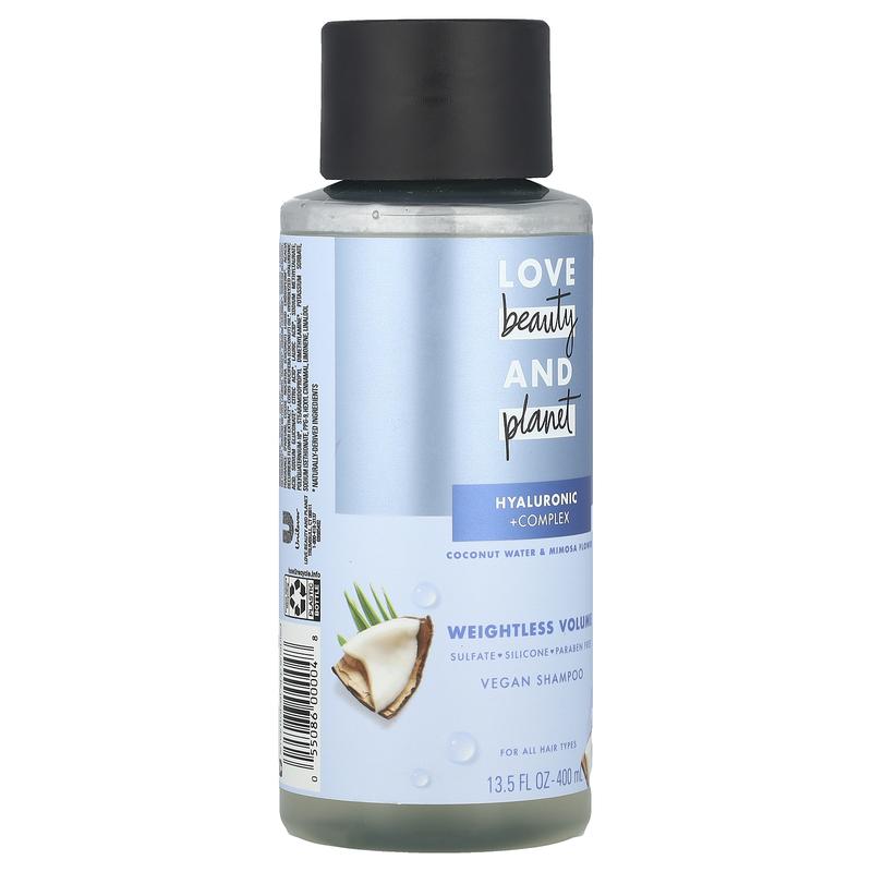 Love Beauty and Planet Vegan Shampoo, For All Hair Types, Coconut Water & Mimosa Flower,, 13.5 fl oz (400 ml)