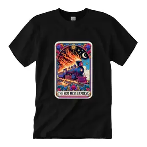 Hot Mess Express Shirt, Funny Tarot Tee, Chaos Humor Graphic T-Shirt, Relatable Aesthetic Top