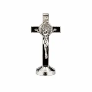 3in Resin Jesus Christ Cross, Religious Ornament for Car, Office Decor, Home Supplies Home Decor