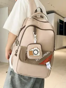 2025 Fashion Casual New Style Large-Capacity Backpack, Rixin Junior Senior High School Campus Backpack, Unisex, Water-Resistant, Stylish Versatile, Nylon Fabric Comes with a Coin Purse