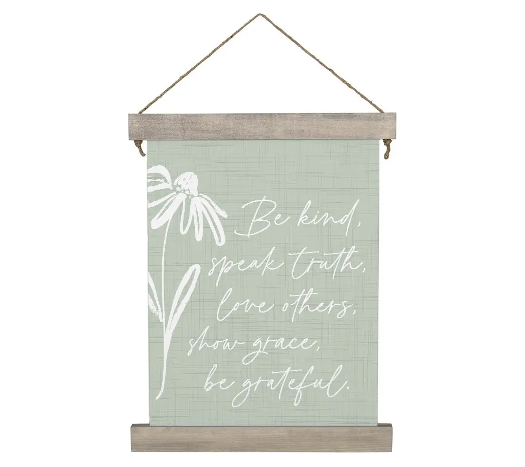 Sincere Surroundings 27.5" Be Kind Speak TruthHanging Canvas Sincere Surroundings 27.5" Be Kind Speak TruthHanging Canvas