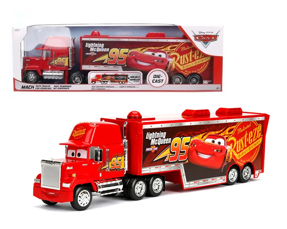 Jada 1:24 1985 Mack Hauler with Piston Cup Transporter Trailer