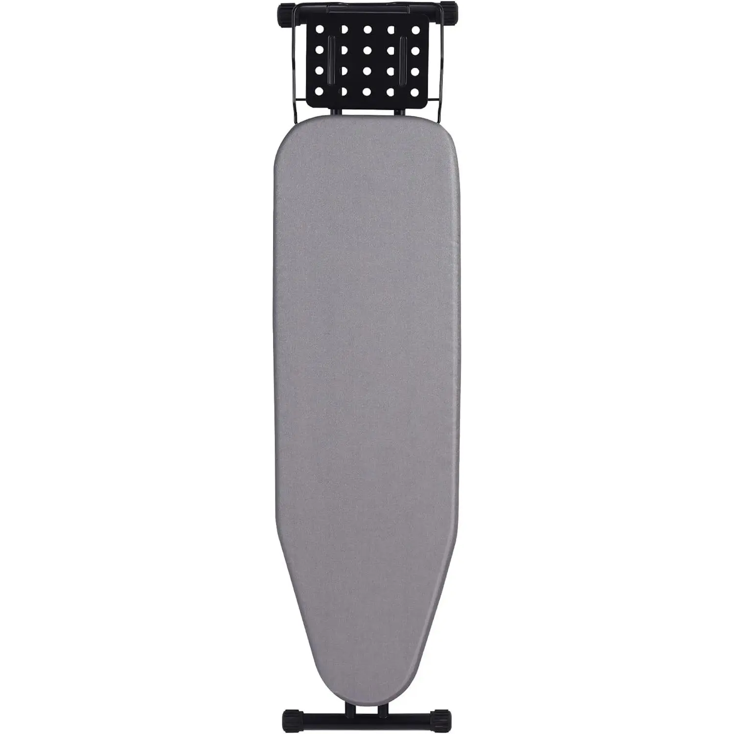 Luxury Stainless Steel Full-Size Foldable Ironing Board for Laundry Room, Home Accessories with Heat-Resistant Cover, Thick Felt Pad, Heavy-Duty Sturdy Legs, Hanging Rack (L-Gray)