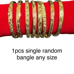 SINGLE ONE BANGLE ONLY   Empress Fashion Gold OR Tri Color ONLY Bangle size mix patterns