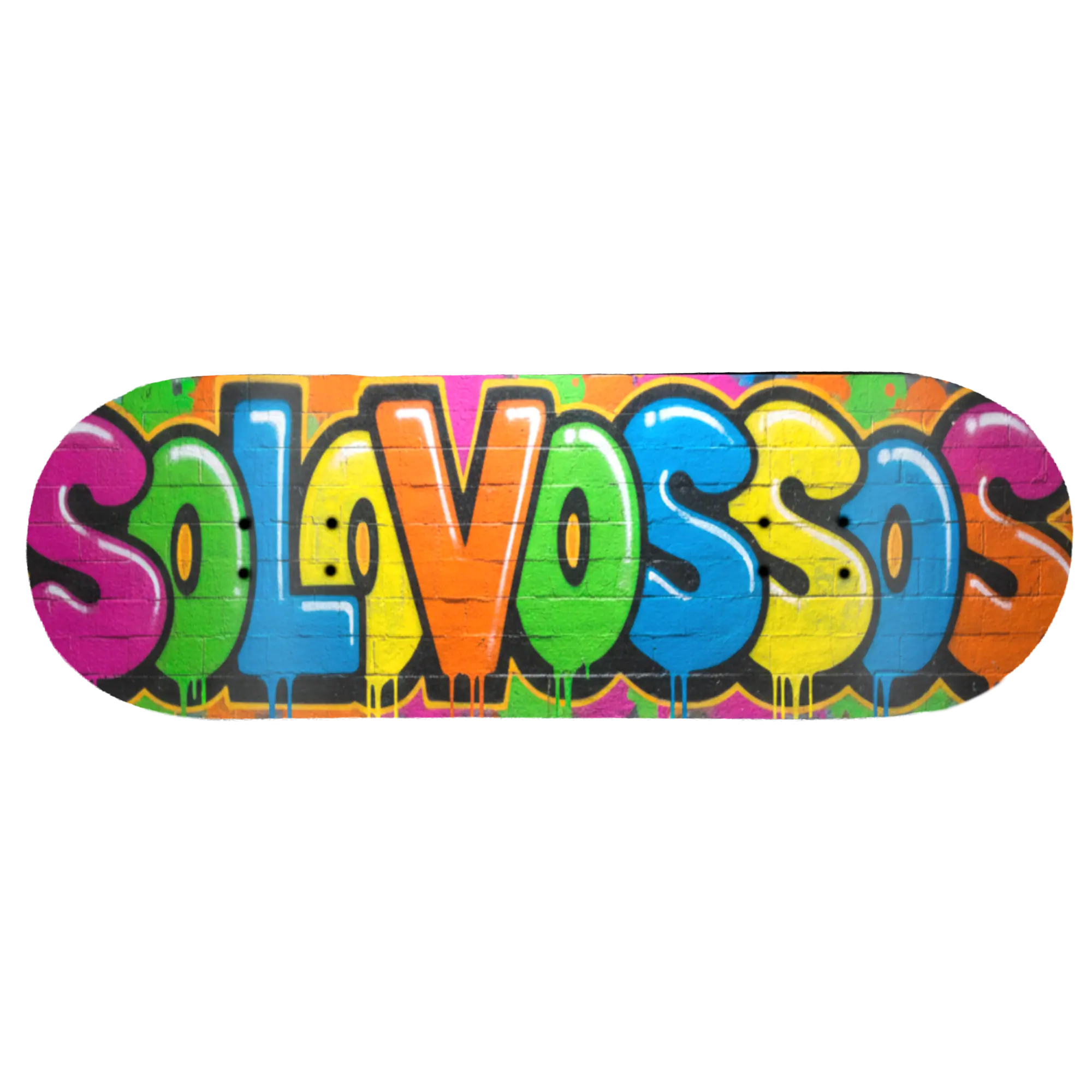 Bubble paint drip graffiti solovossos Fingerboard
