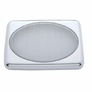 United Pacific - Chrome 7 Inch x 4-7/8 Inch Speaker Cover for Peterbilt