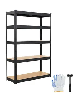 Garvee Garage Storage Shelves,48x24x72 Garage Shelving Heavy Duty Metal Adjustable Garage Shelves,5-Tier Adjustable Shelving Units,Loads 2500 LBS,Metal Storage Utility Racks for Warehouse
