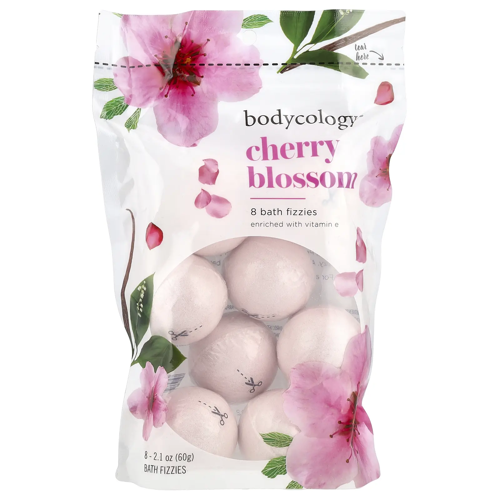 Bodycology Bath Fizzies, Cherry Blossom, 8 Count, 2.1 oz (60 g) Bodycology Bath Fizzies, Cherry Blossom, 8 Count, 2.1 oz (60 g)
