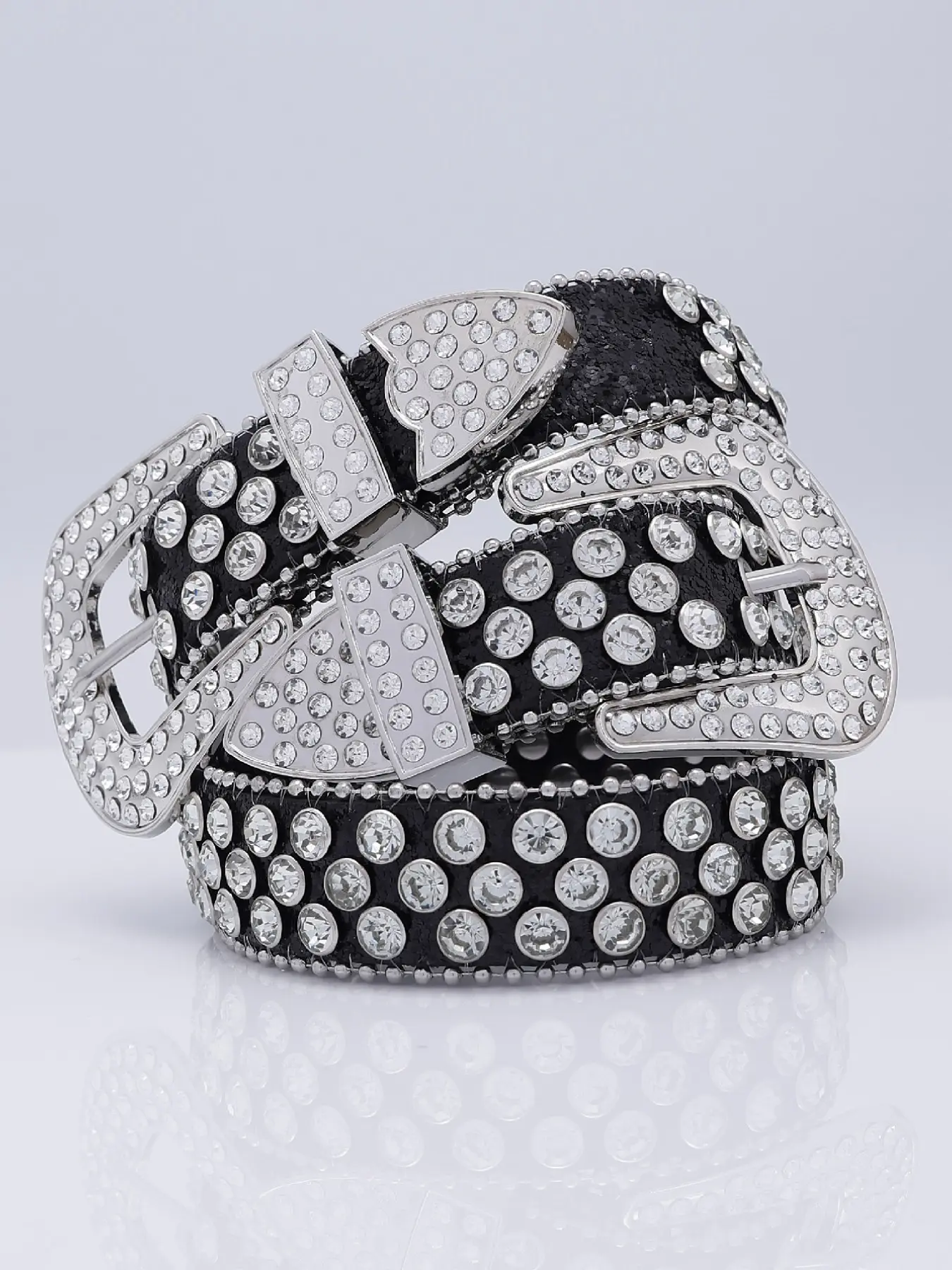 1pc Women's Alloy Rhinestone Decorated Belt, Glitter Diamond Design, Casual & Party Wear, Perfect Gift for Friends, All-Season Accessory, Rhinestones Belt