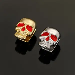 Cross-border best-selling skull-shaped braces with red eyes, single tooth hip-hop trendy men's personalized fake tooth decoration in stock