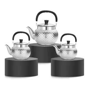 1pc Stainless Steel Tea Pot, Teapot, Water Kettle, Stovetop Boiler, Coffee & Milk Steamer, Handle Design, Ideal for Home Dining Room Use