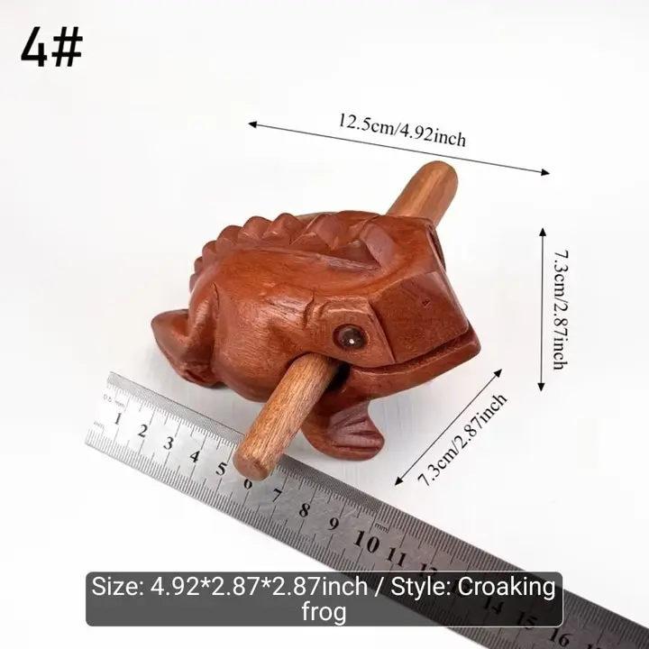 African Wooden Frog Percussion Instrument