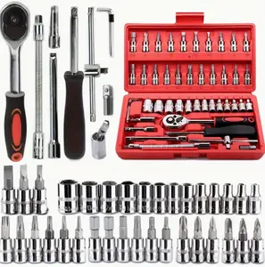 [SUNBELT]46-Piece Ultimate Car Repair Tool Kit – Premium Ratchet Torque Wrench & Screwdriver Set | Portable & Durable for Auto & Bike Repairs