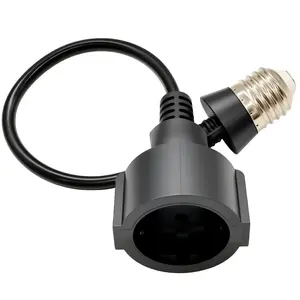30cm E26/e27 Socket Adapter Converter, European Plug Extension Cord, Full Sealed Lamp Head Outlet, 220v-240v, No Ca Prop 65 Warning