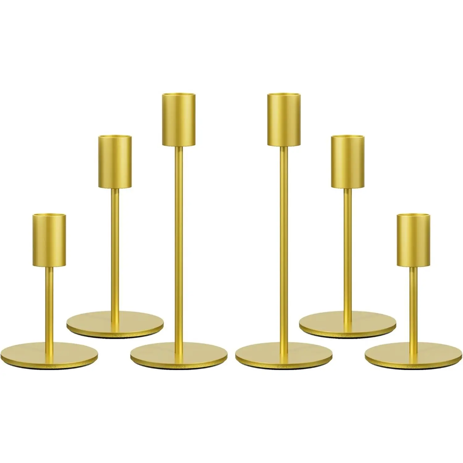 Candle Holder Taper Candle Holders, Set of 6 Candle Stick Holders Decor for Mantel Table Centerpiece,  for Wedding, Dinning, Housewarming