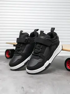 Boys Girls Mid-Calf All-Season Skate Shoes, Fashionable Skate Shoes, Skateboard Shoes, Classic Fashion Lightweight Comfort Outdoor Casual Sports Running Shoes
