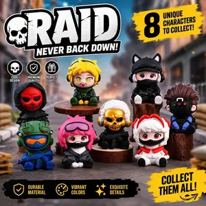 8 Piece Delta Force Themed Mini Figurines, CuteResin Desktop Ornaments, Trendy Collectibles forRoom Decoration