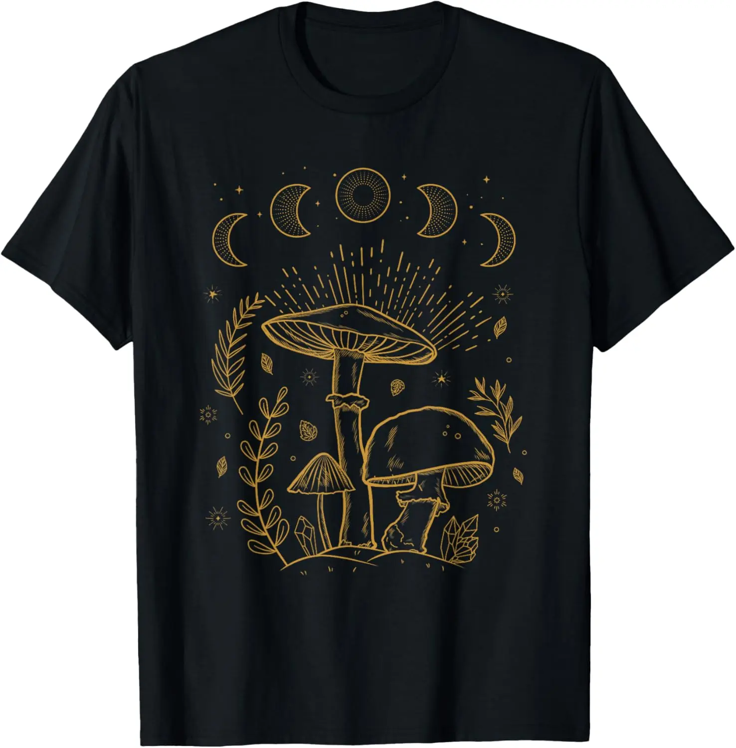100% Cotton Goblincore Aesthetic Dark Academia Cottagecore Mushroom Short Sleeve T-Shirt