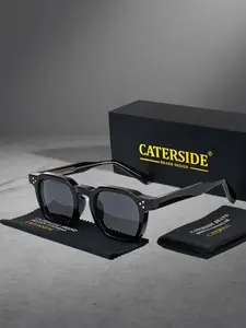 Unisex Polarized Sunglasses, Casual Retro Style PC Frame, All-Season Eyewear, Perfect for Travel & Street Photography