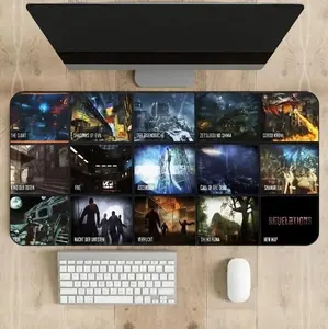 BO3 Zombies Map Inspired Gaming Desk Mat, Call Of Duty Zombie Mode Desk Pad, Extended Mouse Pad for Gamers, Non-Slip Rubber Base, Undead Horror Game Decor
