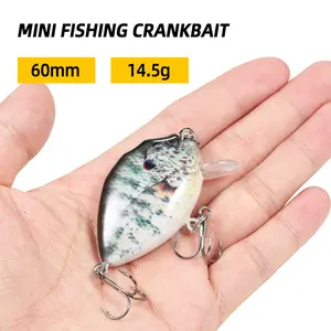 TARUOR 60mm 14.5g Mini Crankbait Lifelike Artificial Hard Fishing Crank Bait Lure Fishing Tackle