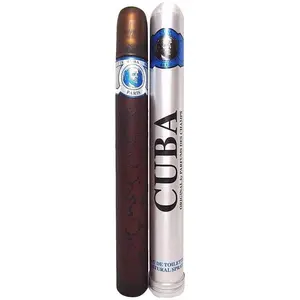 Cuba Blue by Cuba Men's Spicy Eau de Toilette (EDT) - 1.17 fl oz, Masculine Vibe, Smooth Aroma, Spicy Woods, Vanilla Base, Relaxing Warmth, New in Can Packaging