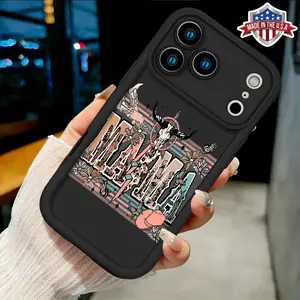 Mama Western Cow Skull Flower Pattern Case for iPhone 17 16 15 14 Pro Max 13 12 11 XR XS Plus Air Slim Protective Anti Drop TPU Cover