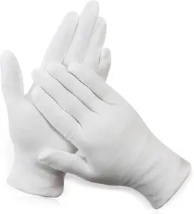 12 Pairs XL White Cotton Gloves for Dry Hand Moisturizing Cosmetic Eczema Hand Spa and Jewelry Inspection