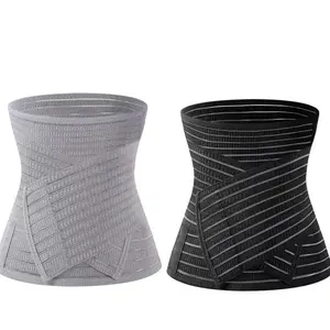 Bamboo charcoal fiber abdominal belt without curling edge Postpartum waist belt Large size breathable plastic belt for caesarean section