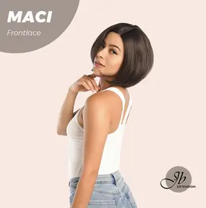 JBEXTENSION 10 Inches Bob Cut Brown Side Part Frontlace Glueless Wig MACI