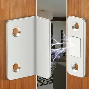 16pcs Ultra-Thin Magnetic Latches, Adhesive-Sealed Drawer Magnets for Cabinet Doors, Includes Magnetic Strips, Stickers, Screws, Adhesive Pads