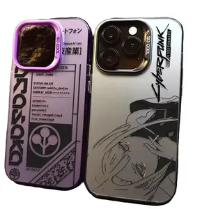 Cool Edgerunners C-Cyberpunks Plating Case Compatible with iPhone 11, 12, 13, 14, 15, 16, 17 & Samsung