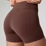 UNISSU Hugcurve No Front Seam High Waisted Workout Biker Shorts for Women 4" Tummy Control Buttery Soft Yoga Gym Short Pants