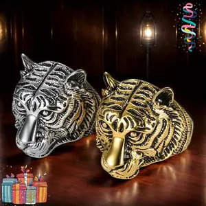 Women's 1pc European-American Fashion Domineering Tiger Head Ring - Elegant Everyday Ring, Casual Trendy Costume Jewelry, Ideal for Daily Wear, Holiday Gift for Family