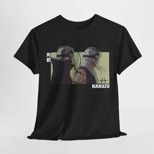 Akatsuki Drip – Kakuzu Anime T-Shirt for True Shinobi Hustlers! 🔥 Cotton Menswear Naruto Streetwear