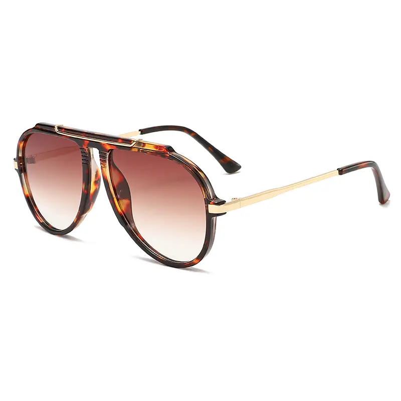 MZTUR New Classic Vintage Aviator Full Rim Frog Sunglasses - Female Unisex Oversized UV400 UV-Protection Lightweight Face-Slimming Comfortable Stylish Accessories for Outdoor Driving, Travel, Vintage Aviator Eyewear, Womens Sunglasses, Lightweight Wear, U